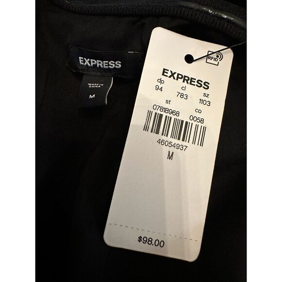 Express Strapless Black Mini Dress with Large Bow Size Medium NWT - Picture 6 of 6